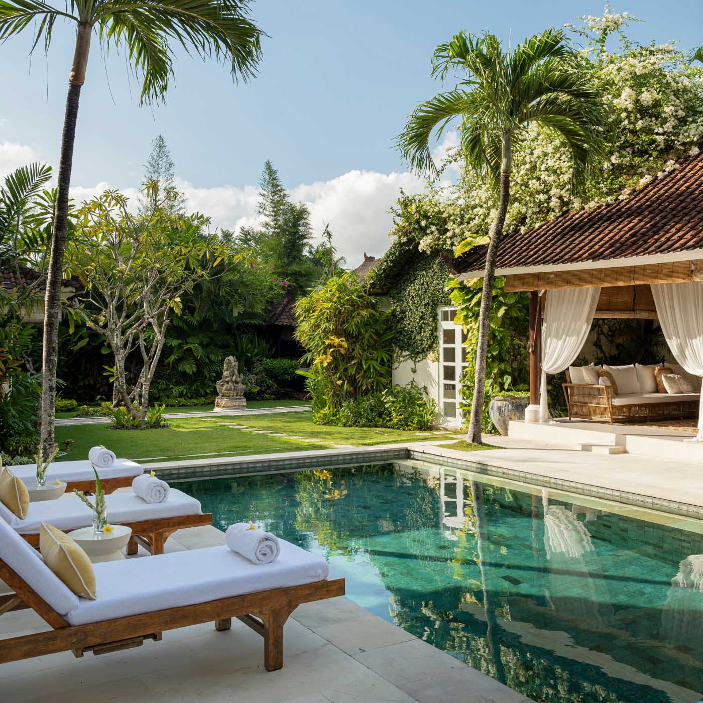 The pool area at Goddess Retreats