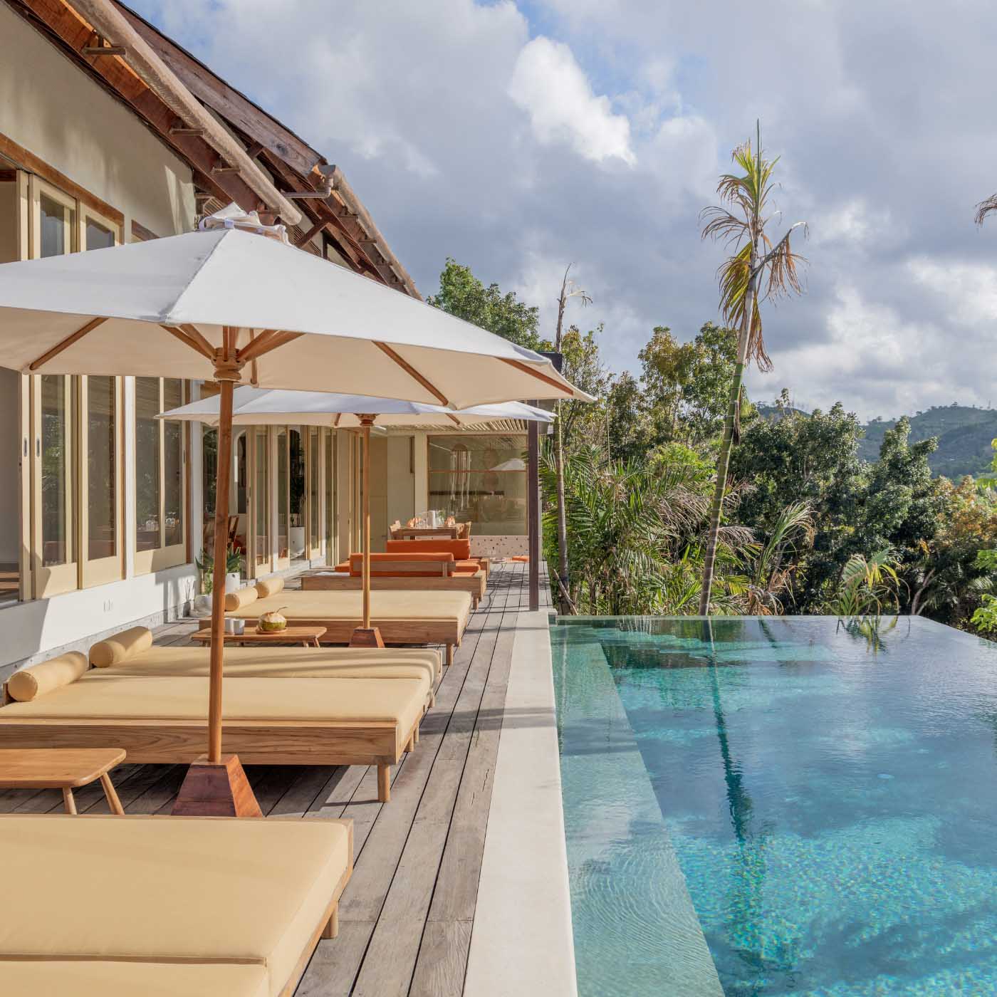 The pool area at Xanadu Surf & Yoga